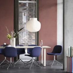 Muuto Dining Tables*70/70 dining table 225x90 cm, linoleum-Plywood-White Black