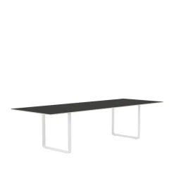 Muuto Dining Tables*70/70 dining table 295x108 cm, linoleum-Plywood-White Black