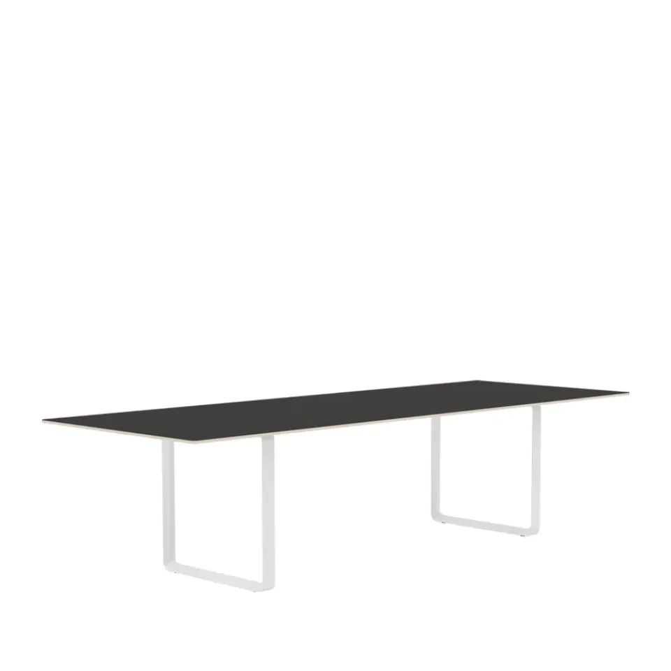 Muuto Dining Tables*70/70 dining table 295x108 cm, linoleum-Plywood-White Black