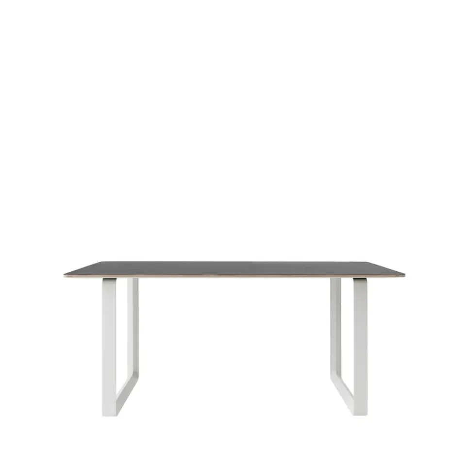 Muuto Dining Tables*70/70 dining table 170x85 cm, linoleum-Plywood-White Black
