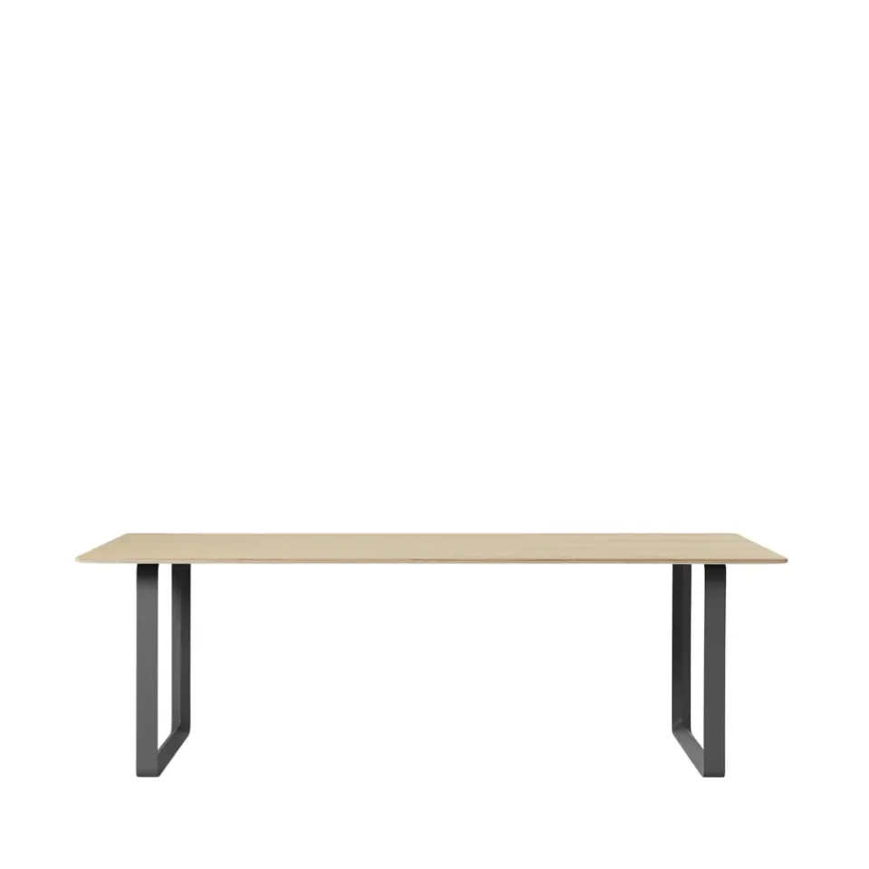 Muuto Dining Tables*70/70 dining table 255x108 cm, Oak veener-Plywood-Black Beige