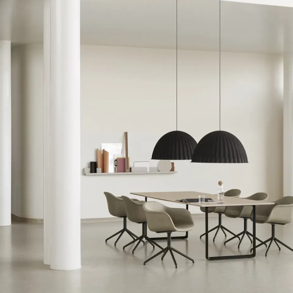 Muuto Dining Tables*70/70 dining table 295x108 cm, Oak veneer-Plywood-Grey Beige