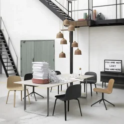 Muuto Dining Tables*70/70 dining table 255x108 cm, Solid smoked oak-Black Beige
