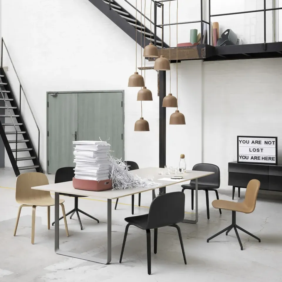 Muuto Dining Tables*70/70 dining table 255x108 cm, Solid oak-Grey Beige