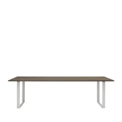 Muuto Dining Tables*70/70 dining table 255x108 cm, Solid smoked oak-Grey Beige