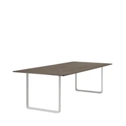 Muuto Dining Tables*70/70 dining table 255x108 cm, Solid smoked oak-Grey Beige