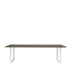 Muuto Dining Tables*70/70 dining table 255x108 cm, Solid smoked oak-White Beige