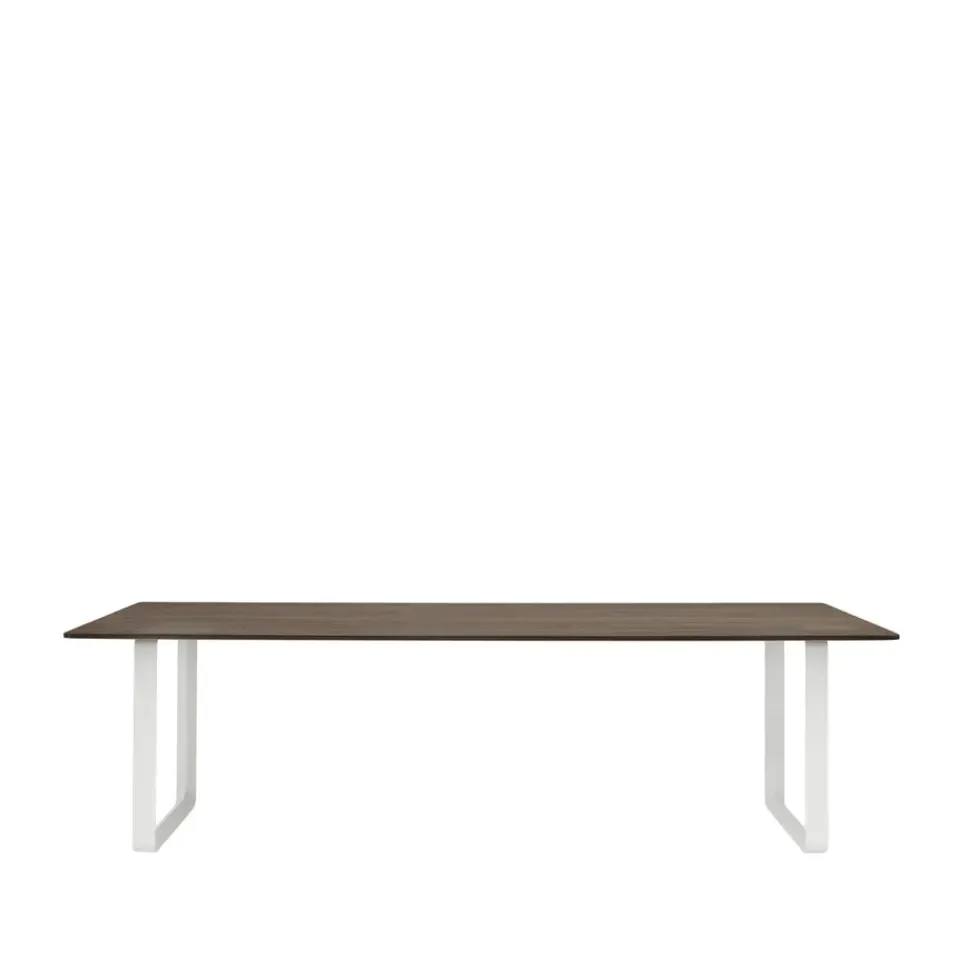 Muuto Dining Tables*70/70 dining table 255x108 cm, Solid smoked oak-White Beige