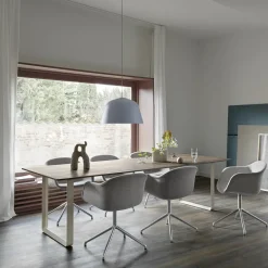 Muuto Dining Tables*70/70 dining table 255x108 cm, Solid smoked oak-White Beige