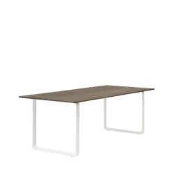 Muuto Dining Tables*70/70 dining table 225x90 cm, Solid smoked oak-White Beige