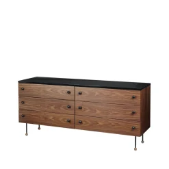 GUBI Dressers & Drawer Units*62 Dresser, American walnut, 6 drawers Brown