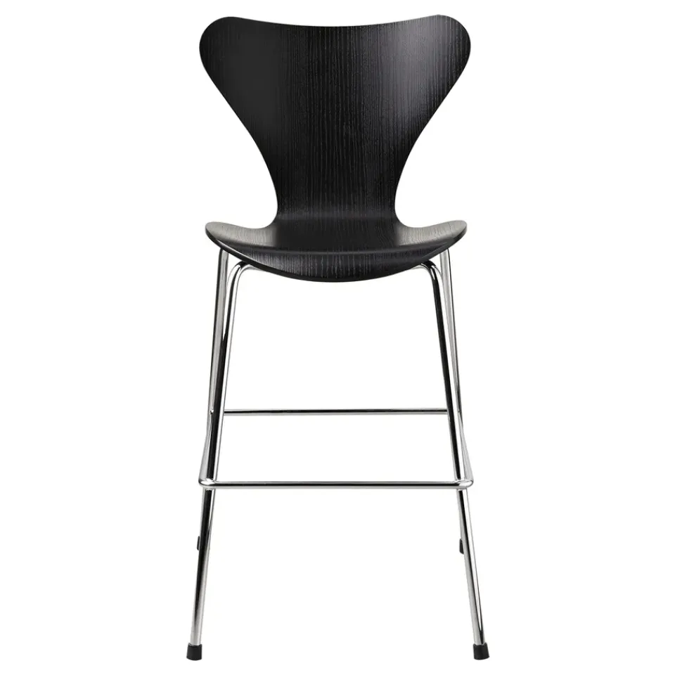 Fritz Hansen Children's Chairs|Children's Chairs*3177 Series 7 Junior chair chrome, Black