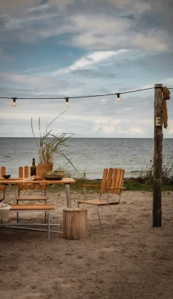 Grythyttan Stålmöbler Seating*A2 armchair, Teak-hot-dip galvanized stand Brown