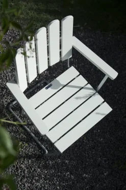 Grythyttan Stålmöbler Seating*A2 armchair, lacquer oak-hot-dip galvanized White