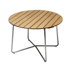 Grythyttan Stålmöbler Table For Outdoor Use*9A dining table, Oiled oak Ø100 cm Beige