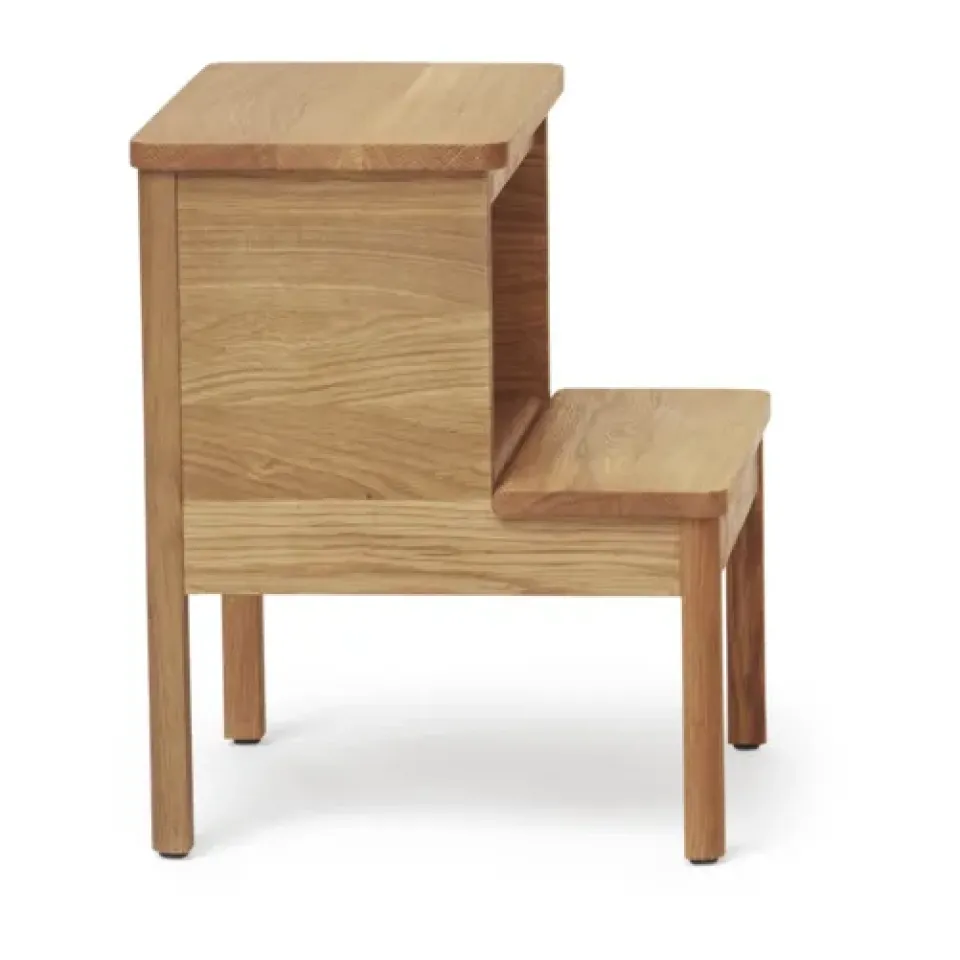 Form & Refine Stools*A line step stool, Oak Brown