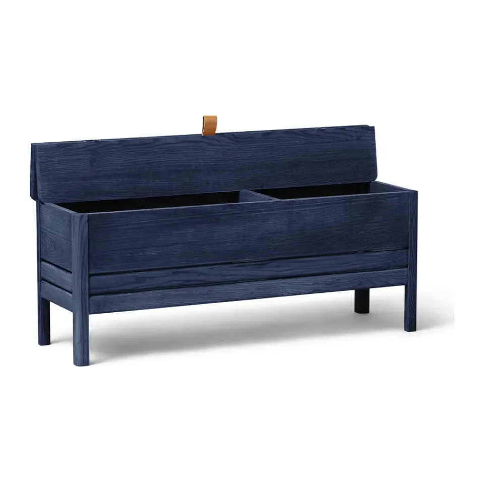 Form & Refine Benches*A Line storage bench 111 cm, Indigo Special Edition Blue