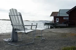 Grythyttan Stålmöbler Seating*A3 sun chair, lacquer oak-hot-dip galvanized White