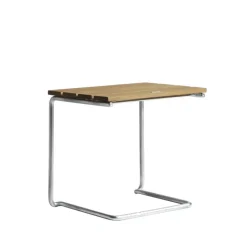 Grythyttan Stålmöbler Seating*A3 table/footstool, Oak oil-hot-dip galvanized stand Beige