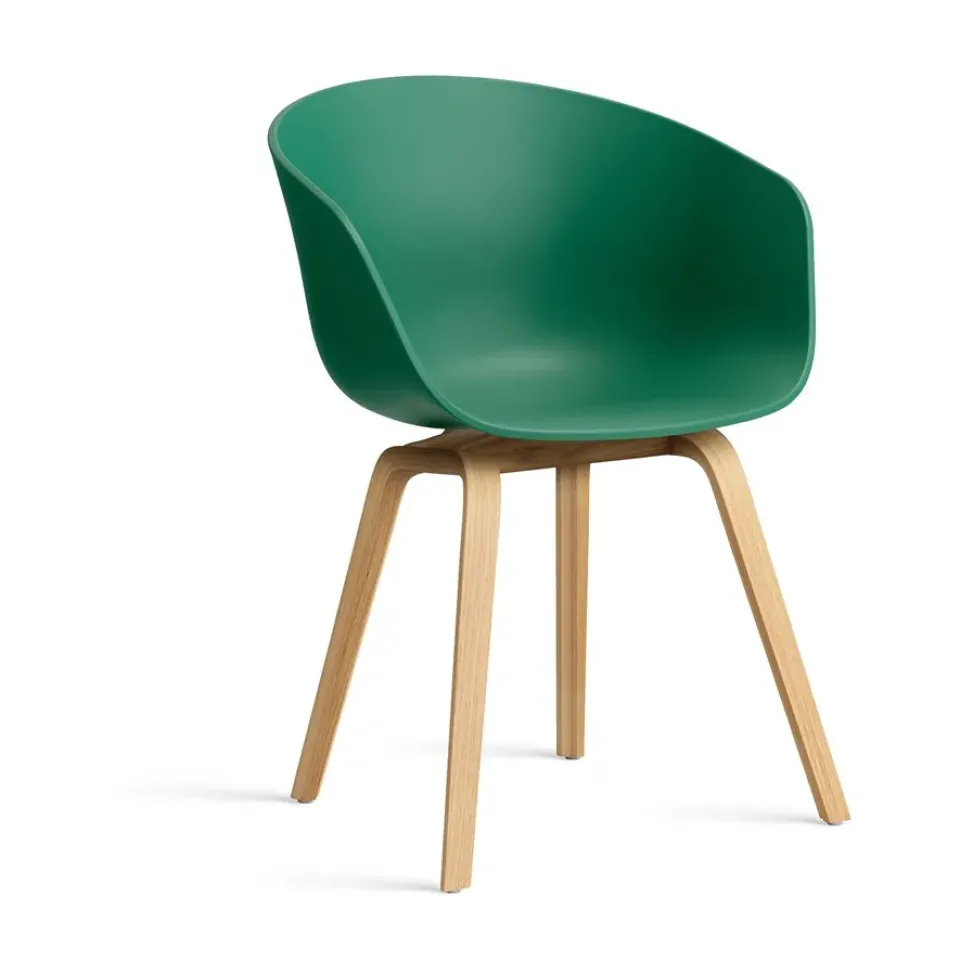 HAY Chairs*About a Chair AAC22 chair, Teal -lacquered oak frame Green