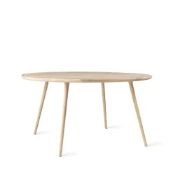 Mater Dining Tables*Accent dining table round, Oak white pigmenterad matte lacquer. ø140 cm Beige