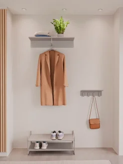 Zone Denmark Hat Rack & Hat Shelves*A-Coat rack hat shelf, Soft Grey