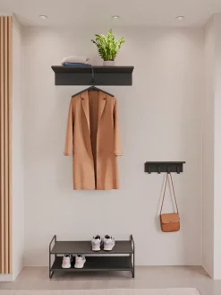 Zone Denmark Hat Rack & Hat Shelves*A-Coat rack hat shelf, Svart Black