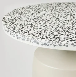 Broste Copenhagen Side Tables*Agari side table Ø45x45 cm, Rainy day grey-black GreyBeige