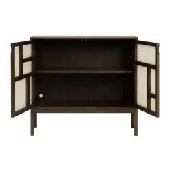 Design House Stockholm Display & Glass Cabinets*Air side table, Dark oak, 120x110 cm, with legs Brown
