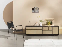 Design House Stockholm T.V & Media Units|Dressers & Sideboards*Air side table low, , rattan Black