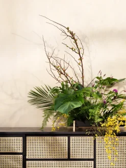 Design House Stockholm T.V & Media Units|Dressers & Sideboards*Air side table low, , rattan Black
