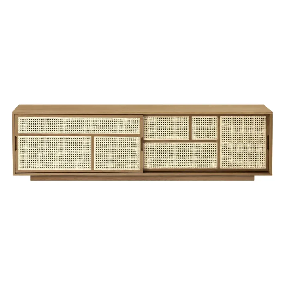 Design House Stockholm T.V & Media Units|Dressers & Sideboards*Air side table low, Oak, rattan Brown