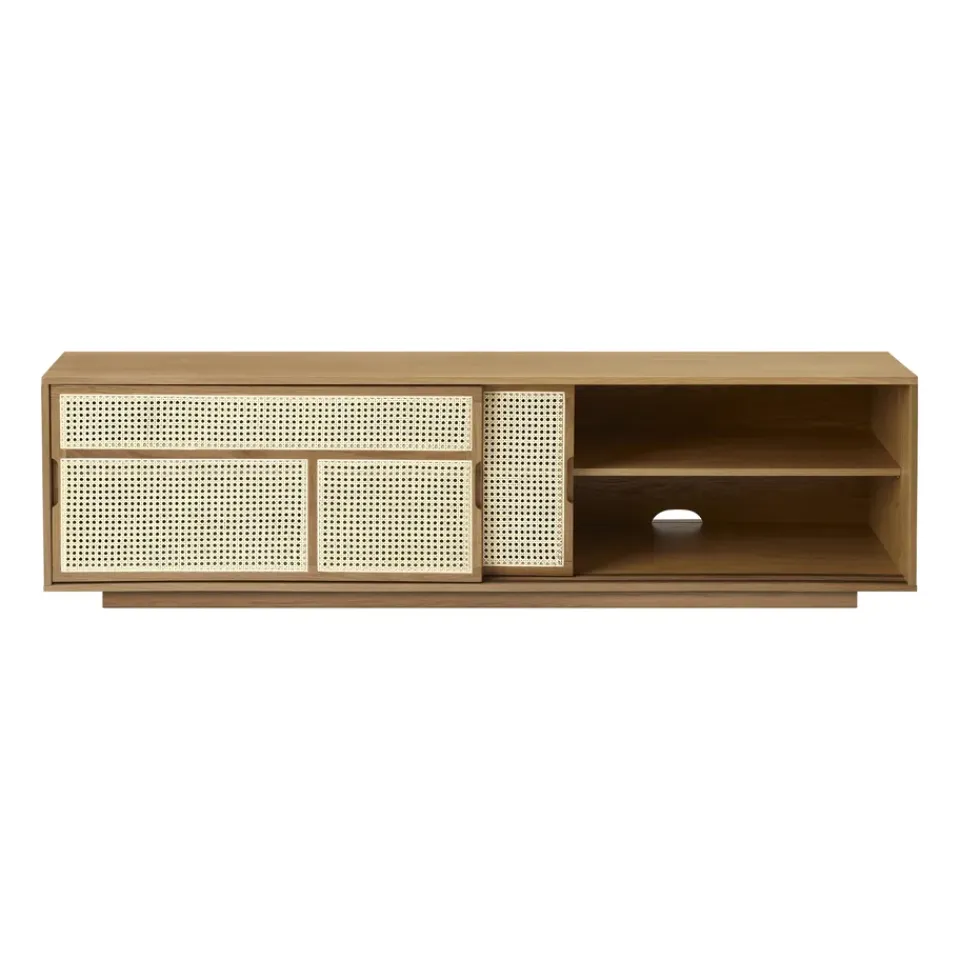Design House Stockholm T.V & Media Units|Dressers & Sideboards*Air side table low, Oak, rattan Brown
