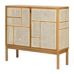 Design House Stockholm Display & Glass Cabinets*Air side table, Oak, 120x110 cm, with legs Beige