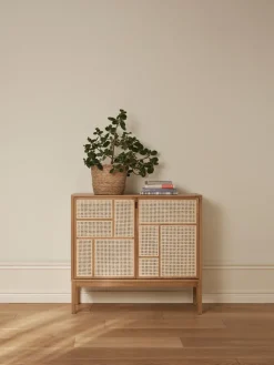Design House Stockholm Display & Glass Cabinets*Air side table, Oak, 120x110 cm, with legs Beige