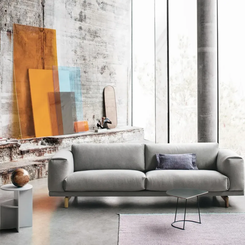 Muuto Coffee Tables*Airy sofa table half size, Black