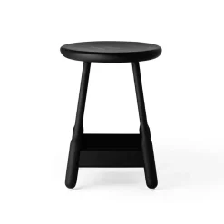 Massproductions Bar Stools*Albert barstool 50 cm, Dark stained oak Black
