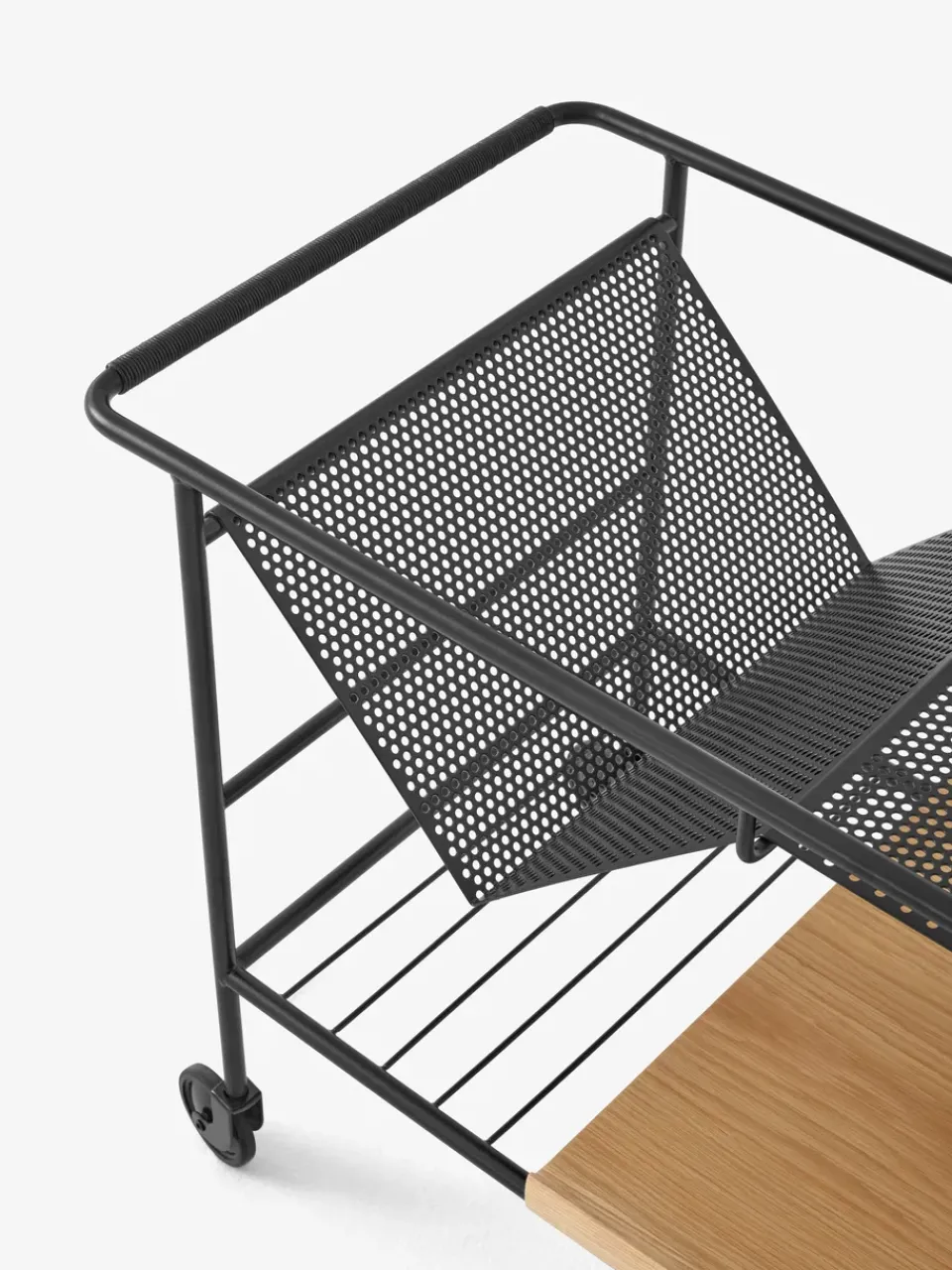 &Tradition Serving Trolleys*Alima storage trolley varnished oak, Black & lacquered oak BlackBrown
