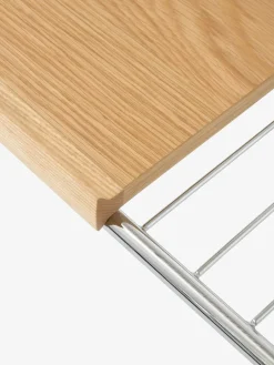&Tradition Serving Trolleys*Alima storage trolley varnished oak, Chrome & lacquered oak BrownSilver-coloured