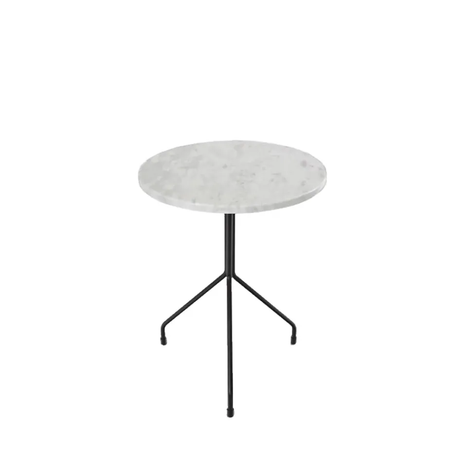 OX Denmarq Side Tables*Allforone side table, carrara-black, Ø50 cm White