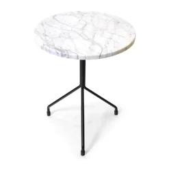 OX Denmarq Side Tables*Allforone side table, carrara-black, Ø40 cm White