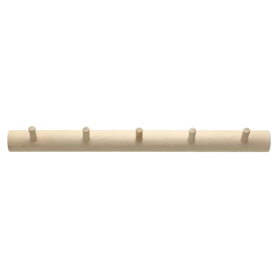 1898 Clothes Hooks & Hangers*Allsarp hook rack 5 hooks, Birch Beige