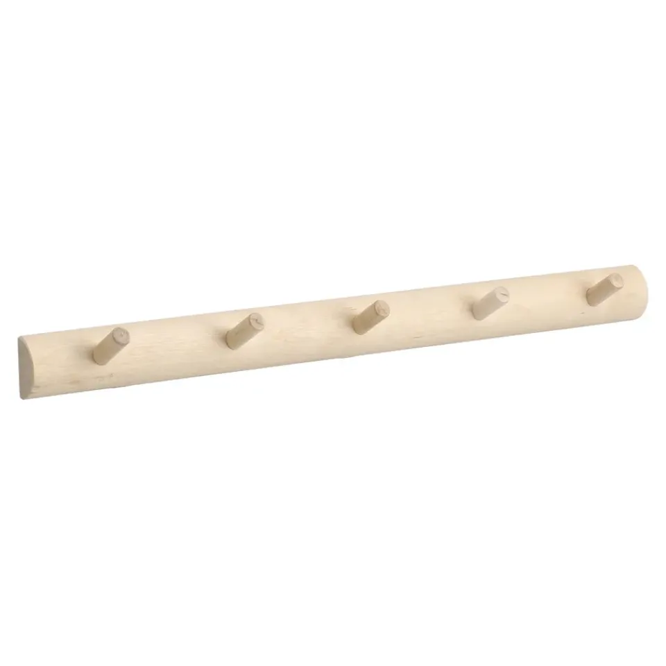 1898 Clothes Hooks & Hangers*Allsarp hook rack 5 hooks, Birch Beige