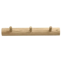 1898 Clothes Hooks & Hangers*Allsarp hook rack 3 hooks, Oak Beige