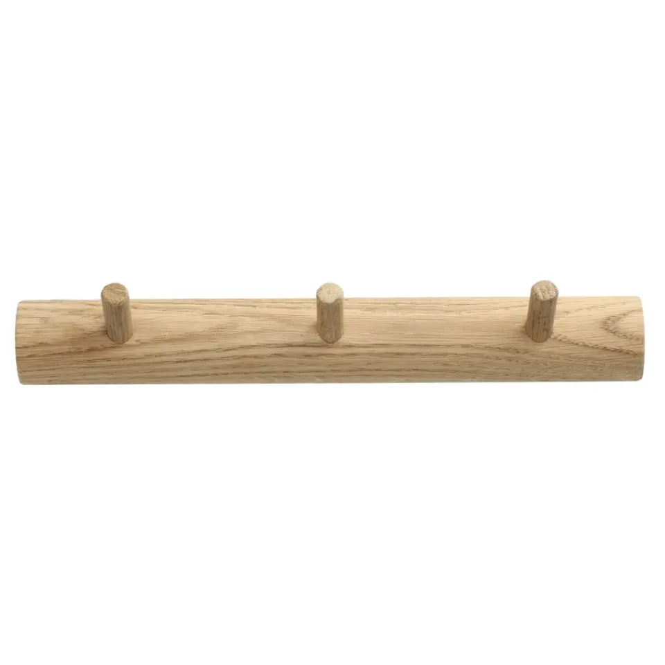 1898 Clothes Hooks & Hangers*Allsarp hook rack 3 hooks, Oak Beige