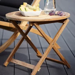Stockamöllan Table For Outdoor Use*Alnö side table, Teak Brown
