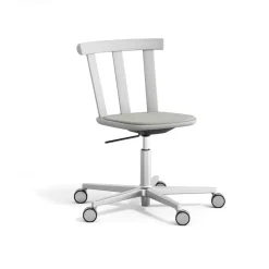 Stolab Office Chairs*Alt chair swivel base upholstered seat birch, Hallingdal 65-110 light -light 51 Grey