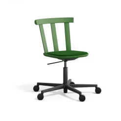 Stolab Office Chairs*Alt chair swivel base upholstered seat birch, Hallingdal 65-960 -moss 16 Green