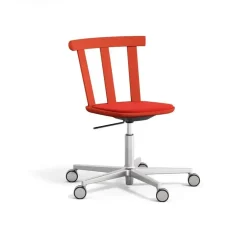 Stolab Office Chairs*Alt chair swivel base upholste seat birch, Vidar 4, 542 -strawberry 44 Red