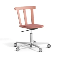 Stolab Office Chairs*Alt chair swivel base upholstered seat birch, Vidar 4, 633 -mauve 27 Pink